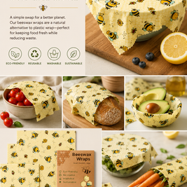 Beeswax Preservation Cloth Preservative Film Recyclable Food Packaging