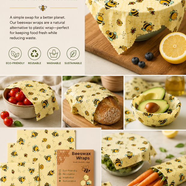 Beeswax Preservation Cloth Preservative Film Recyclable Food Packaging